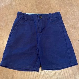 Navy linen shorts